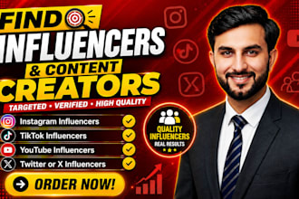 find influencers and content creators with contact details