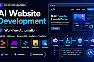 develop ai websites and workflow automations using make, replit ai
