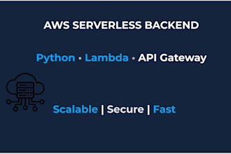 build AWS serverless backend apis using python, lambda and API gateway