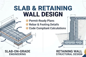 do slab on grade engineering and retaining wall structural design