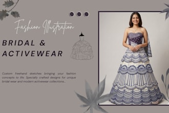 design custom bridal wear and activewear fashion collections