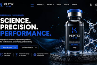 bulid peptide website nutraceutical store supplement website peptide store