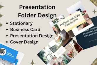 design presentation folder, business folder and stationary design, pocket folder