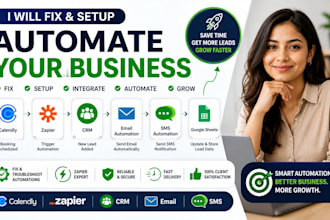 fix calendly zapier bookings CRM email and SMS automation zapier automation