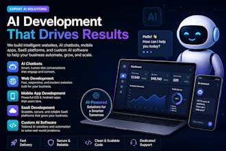 build ai websites, chatbots, mobile apps and custom software