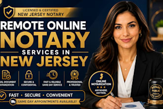 provide remote online notary services in new jersey for legal documents