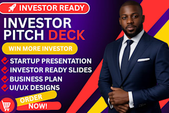 design a professional investor pitchdeck, powerpoint presentation design