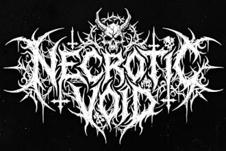 create a death metal, slam, and brutal logo for you