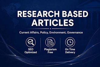 write research backed current affairs and policy articles for indian audiences