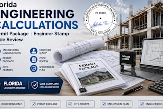 florida engineering calculations permit package engineer stamp code review