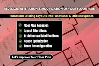 redesign and alteration and modification of your floors plan