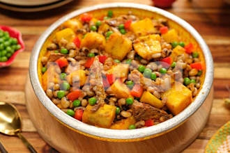 cook eba and beans yam