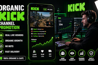 do organic kick channel promotion and kick live viewers promotion