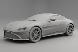 create realistic 3d car model, vehicle design, car rendering, automotive design