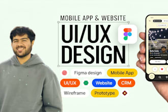 design mobile app and web app UI UX in figma