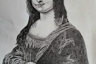 create detailed stippling and pen ink art