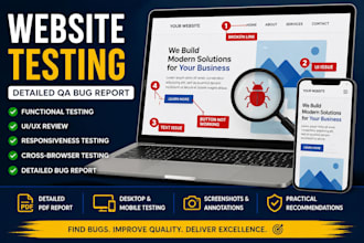 test your website or web app and provide a detailed QA bug report