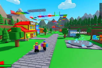 build full roblox game creation, lua scripting, roblox map, roblox world and ui