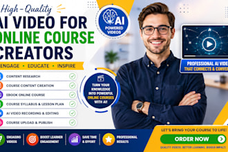 create ai online course videos elearning training videos udemy course content