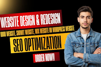 design odoo website, showit website, wix website or wordpress website and ai SEO