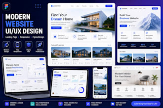 design modern website UI UX, landing page, and responsive figma web design