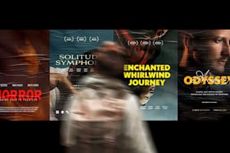 design hollywood style cinematic movie poster for your film