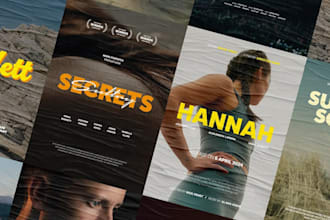design hollywood style cinematic movie poster for your film