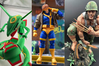 3d sculpt action figure 3d character 3d model articulated figure resin printing