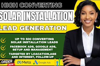provide USA solar installation lead, solar installation marketing facebook ads