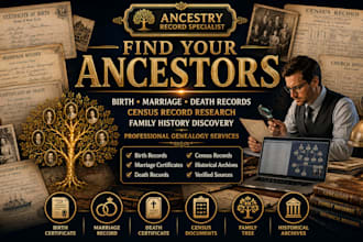 find birth, marriage, family tree, death, and census records for your ancstors