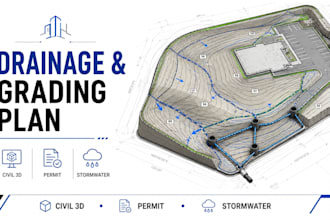 create stormwater drainage and grading plans in civil 3d