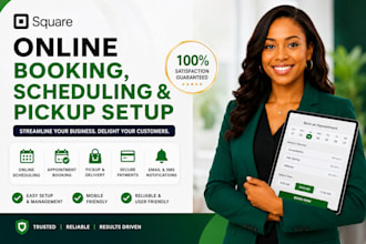 setup square online scheduling, booking and pickup system and appointment system