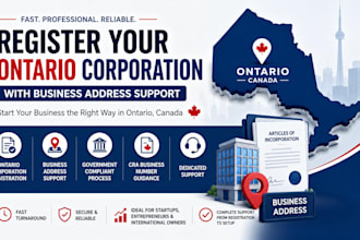 register your ontario corporation with business address support