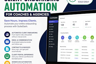 automate  suitedash client onboarding process for coaches and agencies