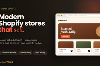 design a modern shopify store