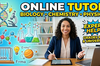 provide online biology and chemistry tutoring for middle grades