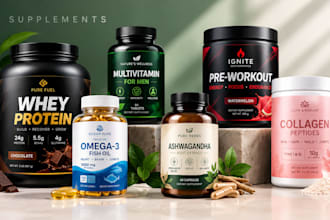 design a professional supplement label for your brand