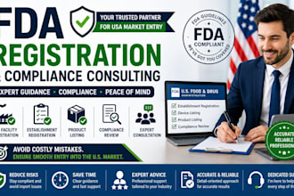 provide fda registration and compliance consulting for USA market