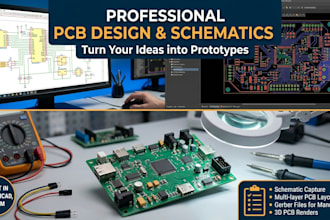 design electronic schematics and pcb board for prototypes