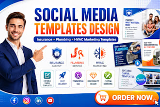 design insurance agency social media templates, insurance marketing posts