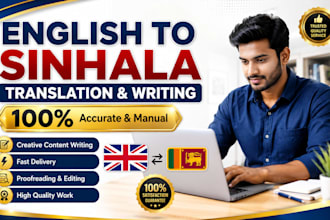 do professional english to sinhala translation and content writing