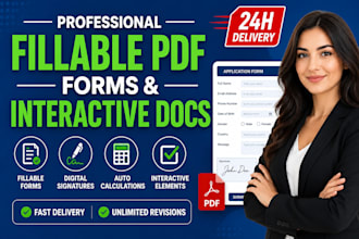 create professional fillable PDF forms and interactive PDF documents