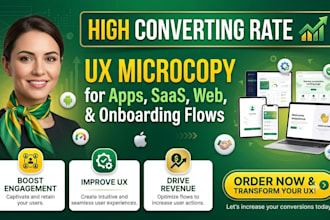 craft converting rate UX microcopy for apps, saas, web and onboarding flows