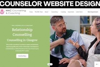 consultation website conselling booking website wix consultant website redesign