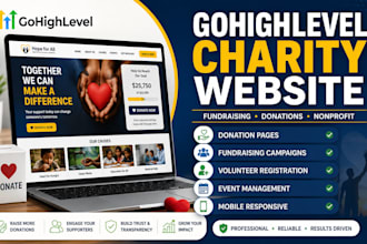 build gohighlevel fundraising donation charity website