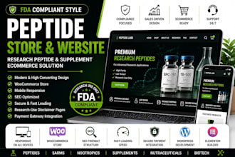 build fda compliant peptide store and website