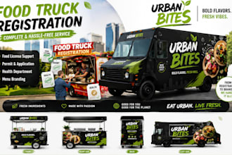 design food truck trailer food stall, stand wrap design food truck registration