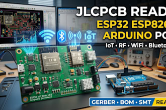 design jlcpcb ready esp32 esp8266 arduino rf sensor pcb