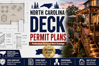 create north carolina deck permit drawings and plans