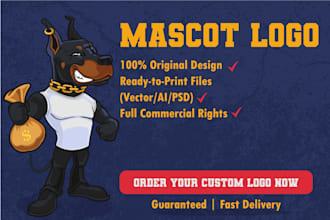 design a custom mascot logo and brand character